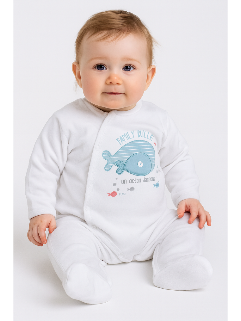 Absorba Sleepsuit, Bodysuit, white