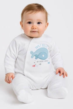 Absorba Sleepsuit, Bodysuit, white