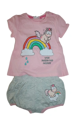 Nici T-shirt with shorts, pink