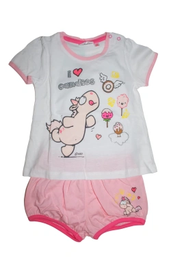 Nici T-shirt with shorts, white