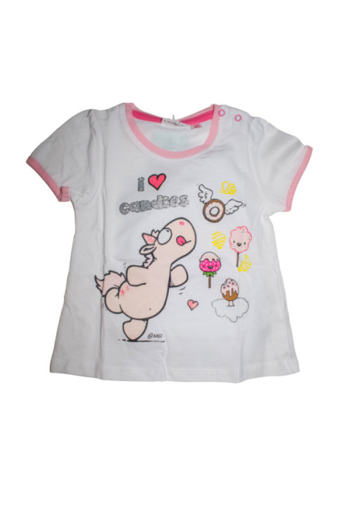 Nici T-shirt with shorts, white