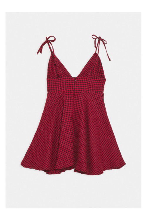 Missguided Ikdienas skater kleita DOGTOOTH TIE STRAP