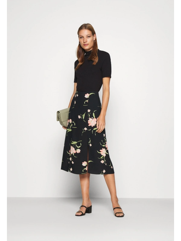 Dorothy Perkins Цветочная юбка миди А-силуэта с разрезом (небольшой дефект)