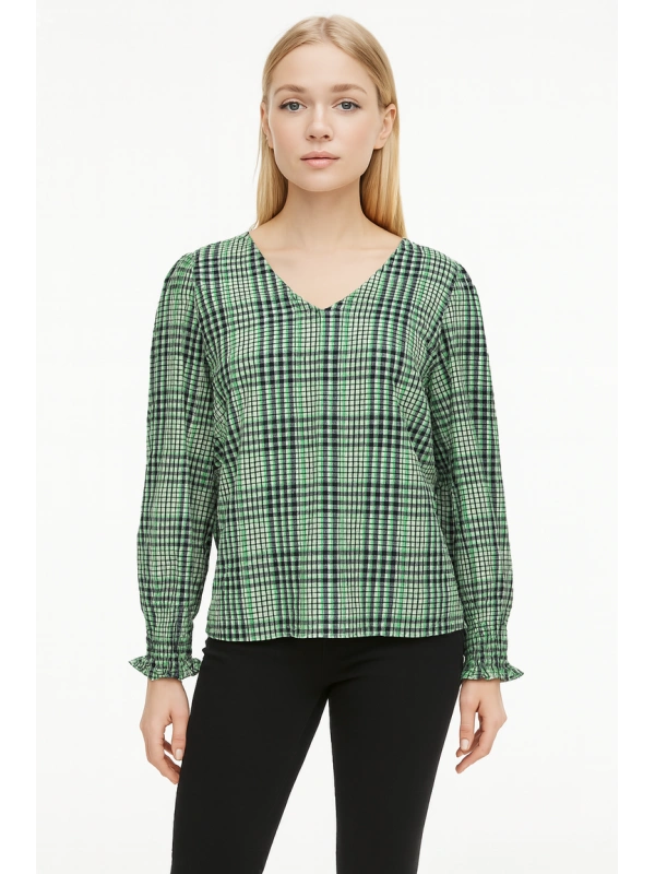 Vero Moda Blūze, krāsa: zaļa