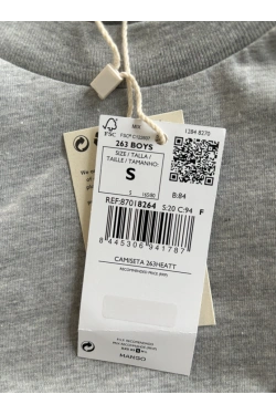 Mango T-Shirt with "Tropical Heat" Print 165cm (S), grey