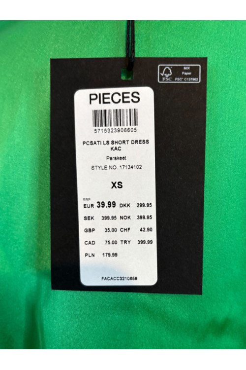 PIECES Kleita, krāsa: zaļa