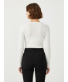 Tops ar garām piedurknēm Asymmetric Ribbed - 2