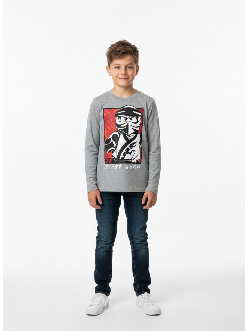 Lego long-sleeve shirt NINJAGO, grey
