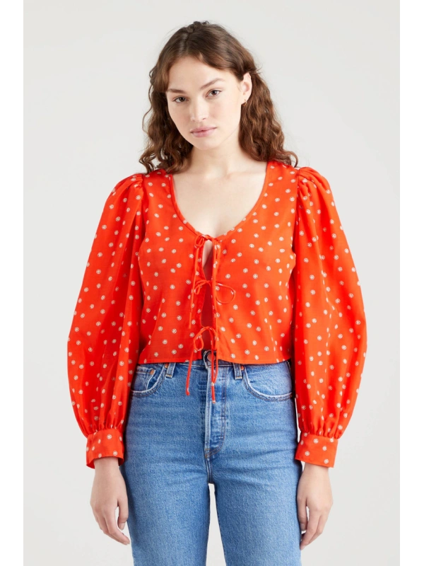 LEVI'S Blūze Fawn ar siešanu, krāsa: sarkana