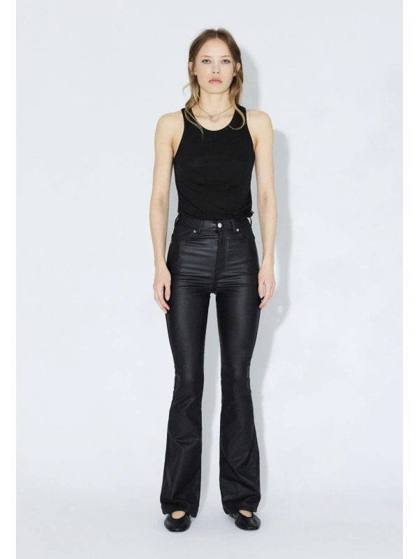 Dr.Denim Džinsi Moxy Flare PLUS, krāsa: melna
