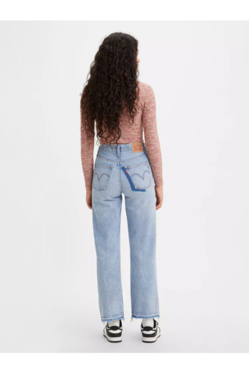 LEVI'S Taisni potītes džinsi Ribcage 28x29, krāsa: zila