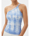 Scoop One Shoulder Tank Top - 1