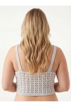 Missguided Crochet lace up bralet, off white