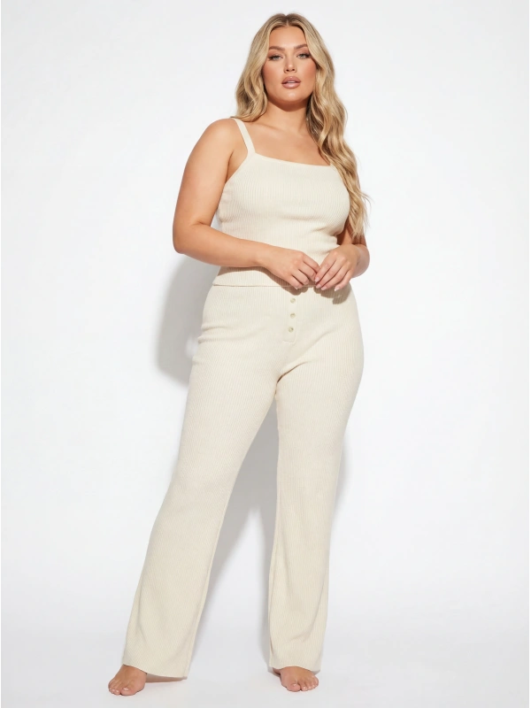 Missguided Komplekts: tops un bikses, krāsa: bēša