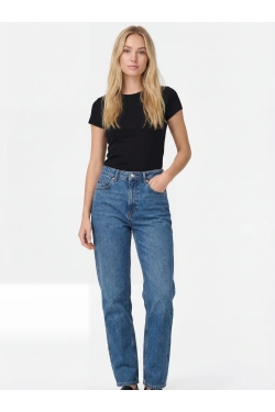 Vero Moda VMZOE SHR MOM Džinsi, krāsa: zila
