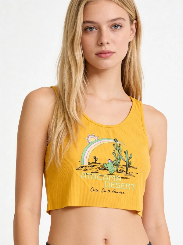 Cotton on Crop top, yellow