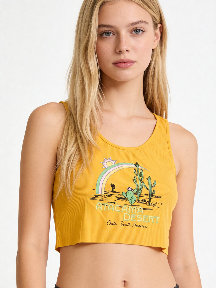 Cotton on Crop top, yellow
