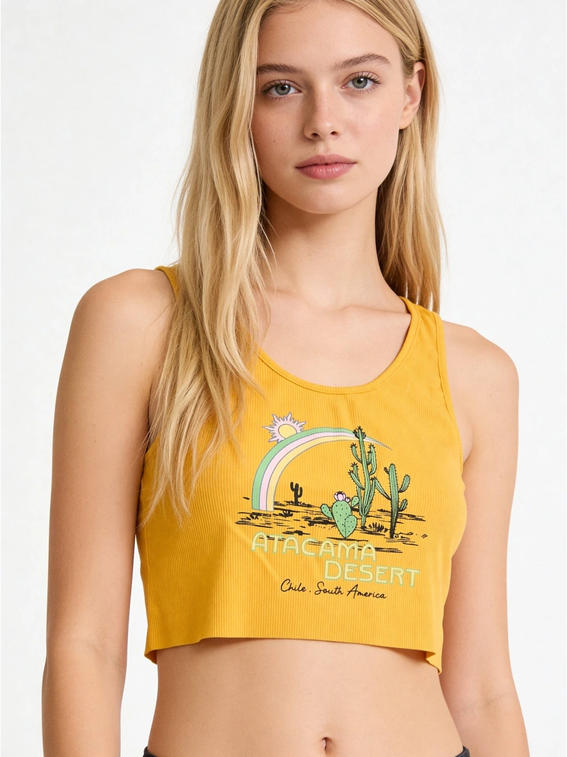 Cotton on Crop top, yellow