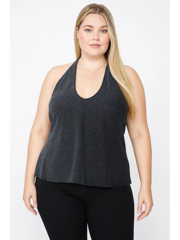 ginatricot Tops, krāsa: melna