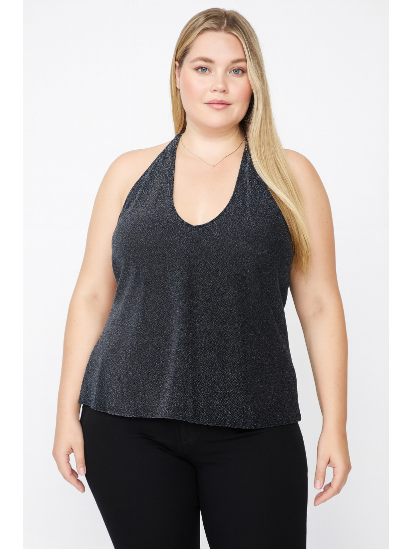 ginatricot Tops, krāsa: melna
