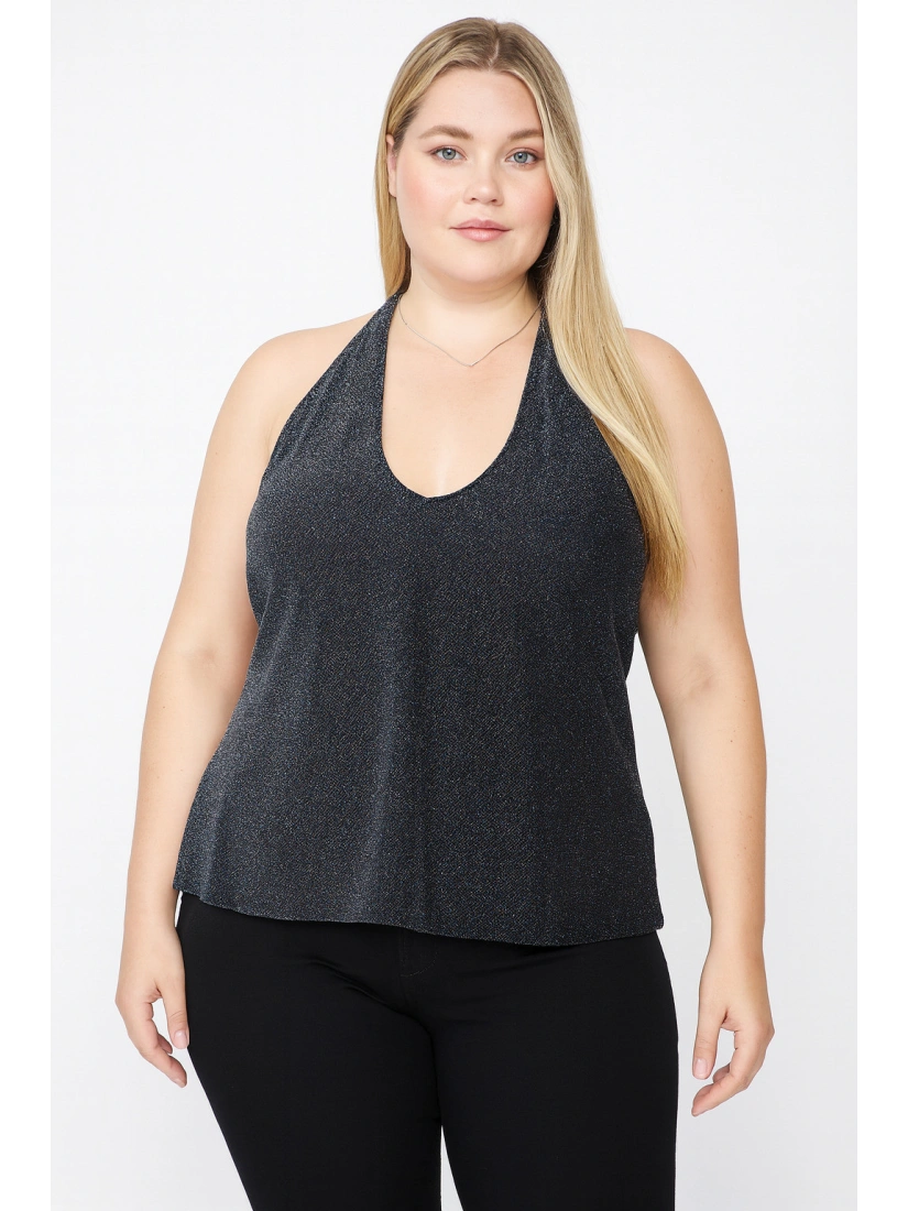 ginatricot Tops, krāsa: melna
