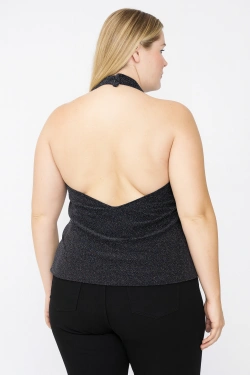 ginatricot Tops, krāsa: melna
