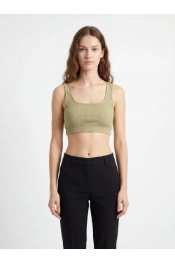 NA-KD Īsais tops, krāsa: bēša