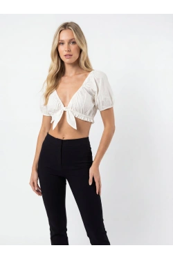 NLY TREND Īsais tops, krāsa: balta
