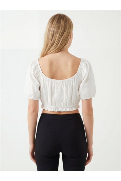 NLY TREND Īsais tops, krāsa: balta