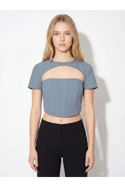 Missguided Korsetes tipa tops, krāsa: zila