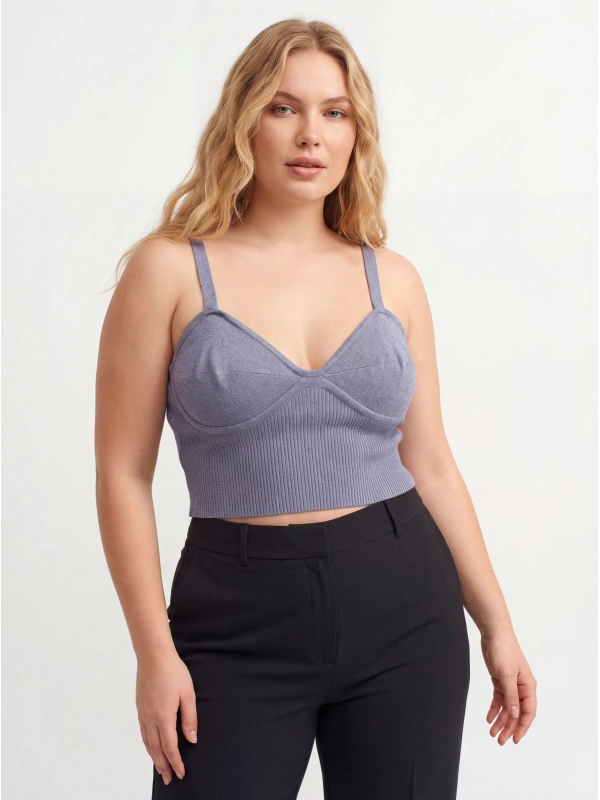 Missguided Īsais tops, krāsa: zila