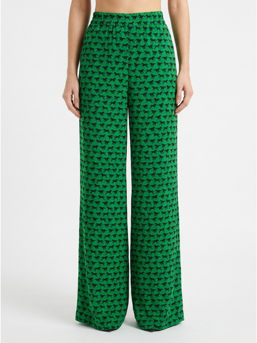 Only ONLASTA LIFE POLY PALAZZO Брюки, цвет: зелёный