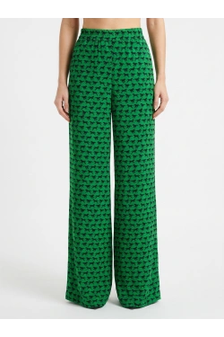 Only ONLASTA LIFE POLY PALAZZO Брюки, цвет: зелёный