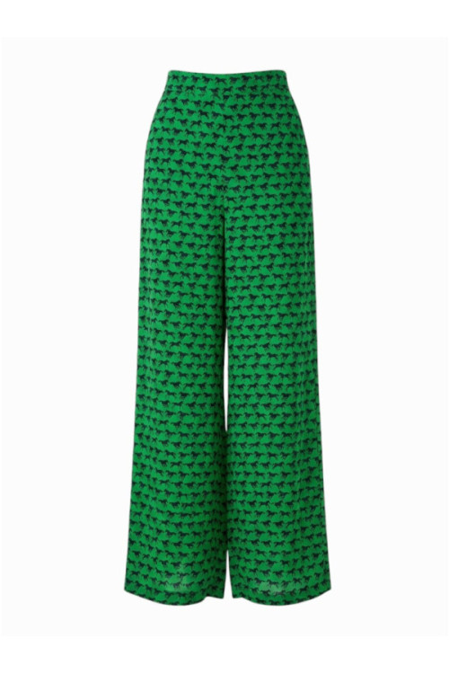 Only ONLASTA LIFE POLY PALAZZO Брюки, цвет: зелёный