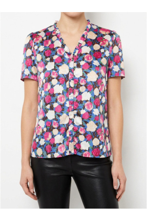 Vila VIANA S/S FLOUNCE DETAIL Blouse