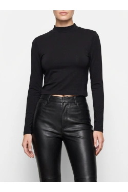 AWARE VMCILLE LS HIGH NECK CROPPED Tops ar garām piedurknēm