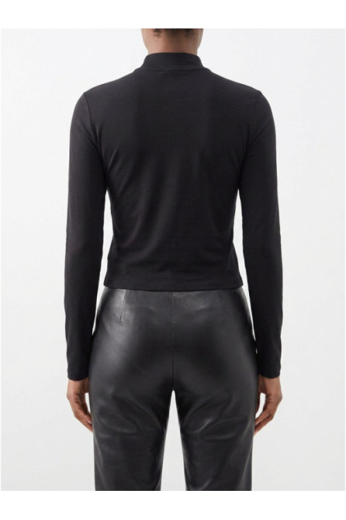 AWARE VMCILLE LS HIGH NECK CROPPED Tops ar garām piedurknēm