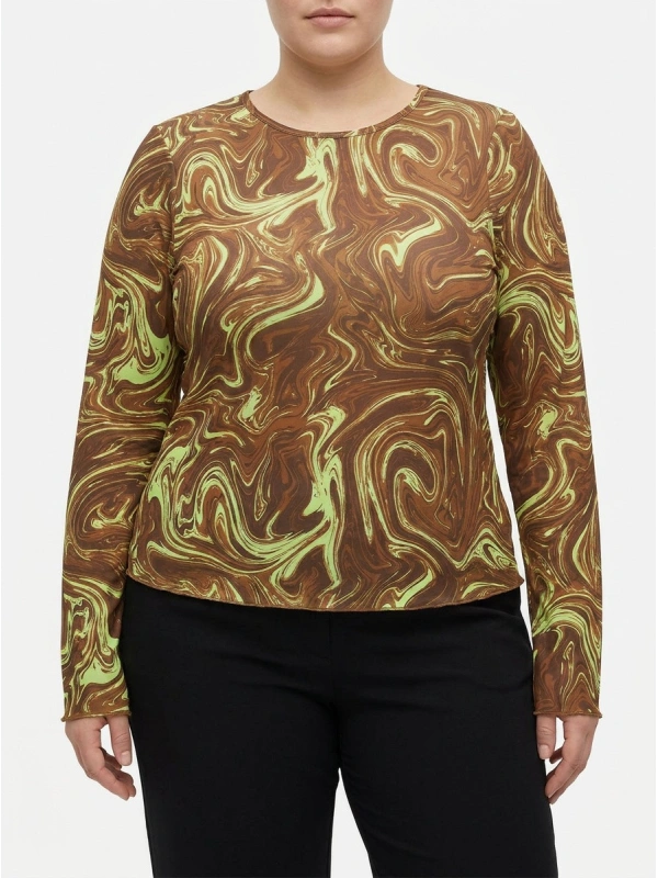 NEON & NYLON NEONESSI LIA BABYLOCK Tops ar garām piedurknēm