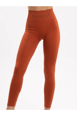 Swedish Fall Copper Flow Cut-Out Leggings, orange