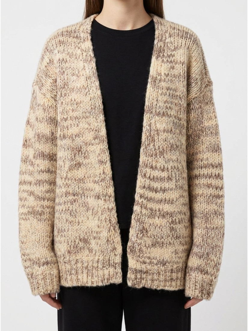 PIECES PCNANNA LS KNIT Кардиган, цвет: коричневый