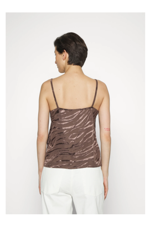 Only ONLBELLA SLIP JACQUARD Топ, цвет: коричневый