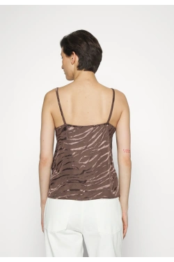 Only ONLBELLA SLIP JACQUARD Топ, цвет: коричневый