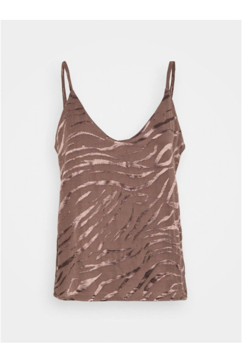 Only ONLBELLA SLIP JACQUARD Топ, цвет: коричневый