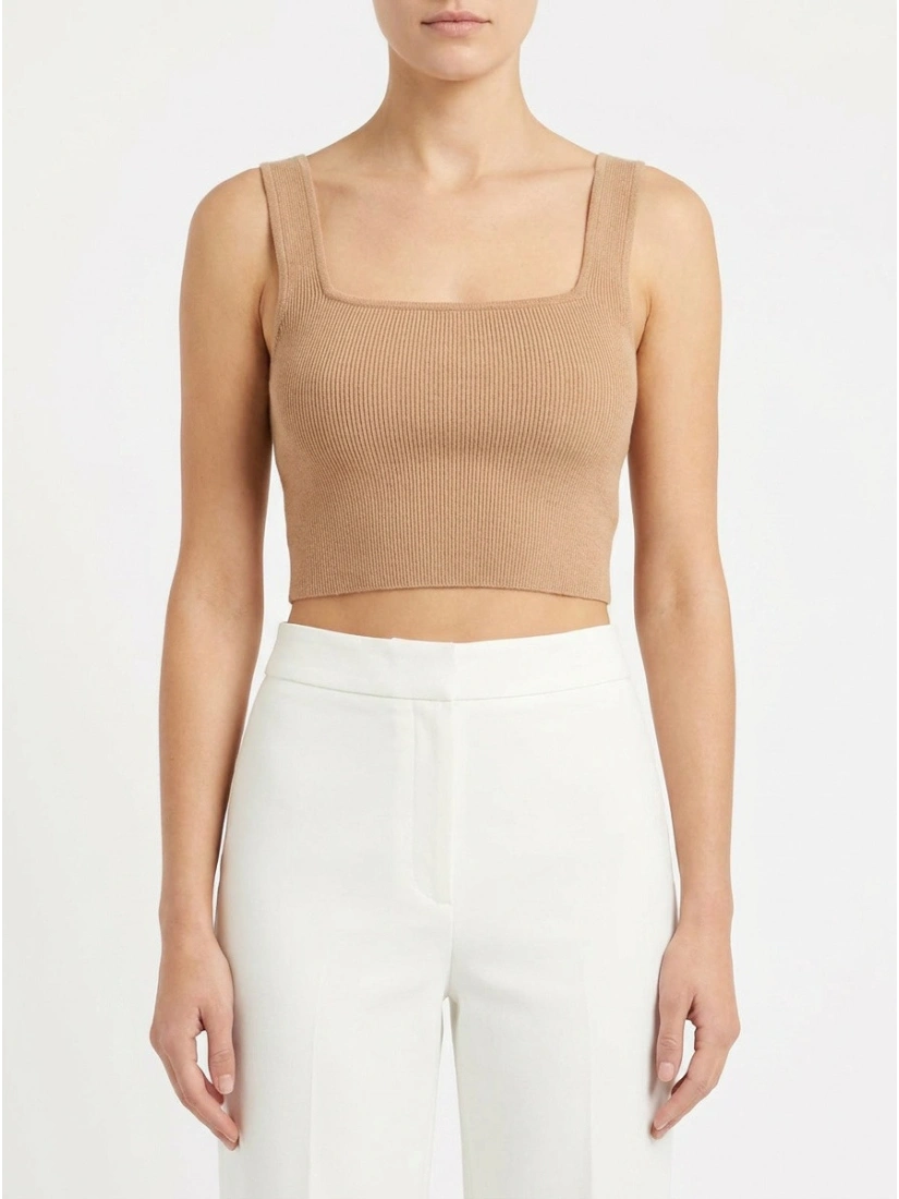 ZIGN Īsais tops, krāsa: bēša