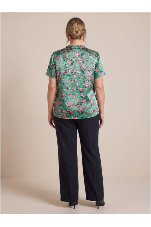 Vila VIANA S/S FLOUNCE DETAIL Blouse