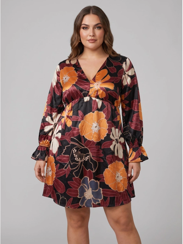 Vila VIBIZ L/S V-NECK Kleita