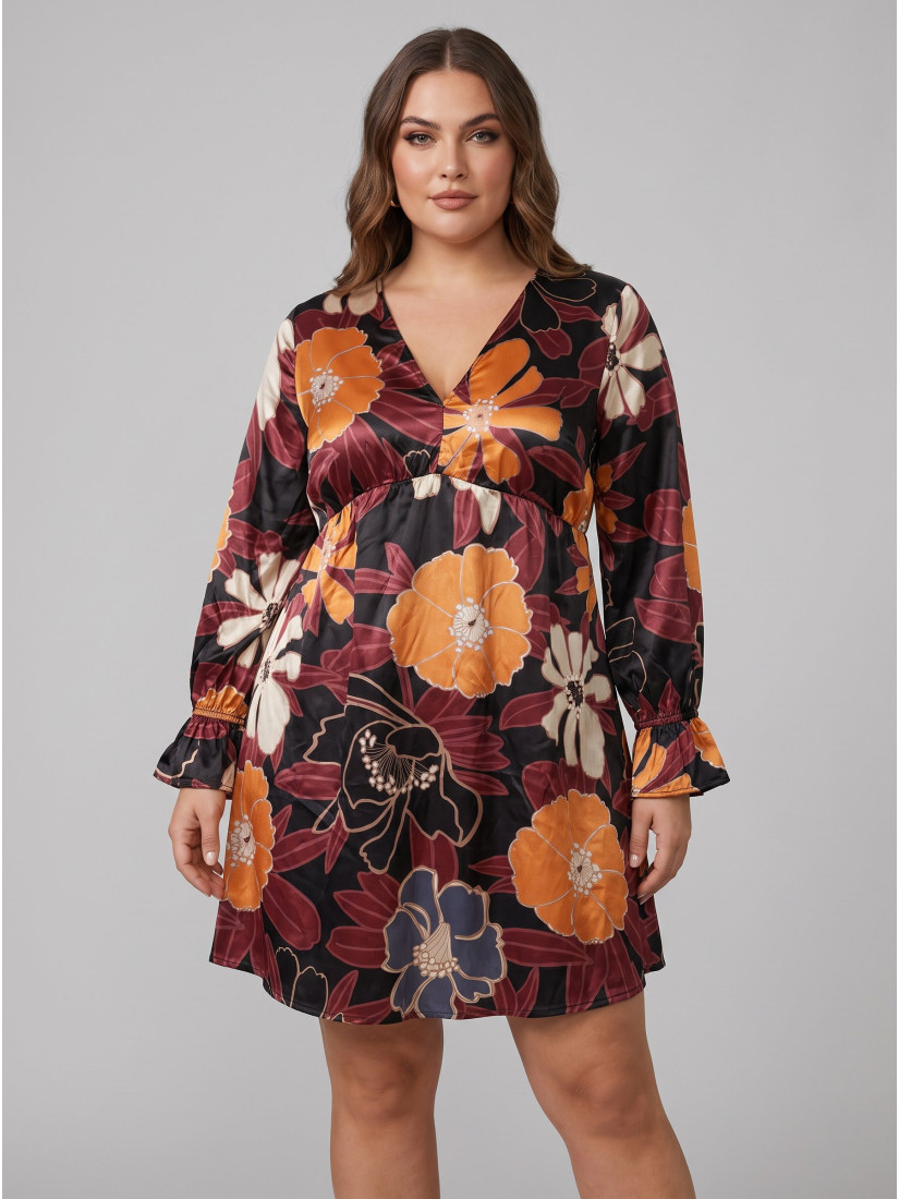 Vila VIBIZ L/S V-NECK Kleita
