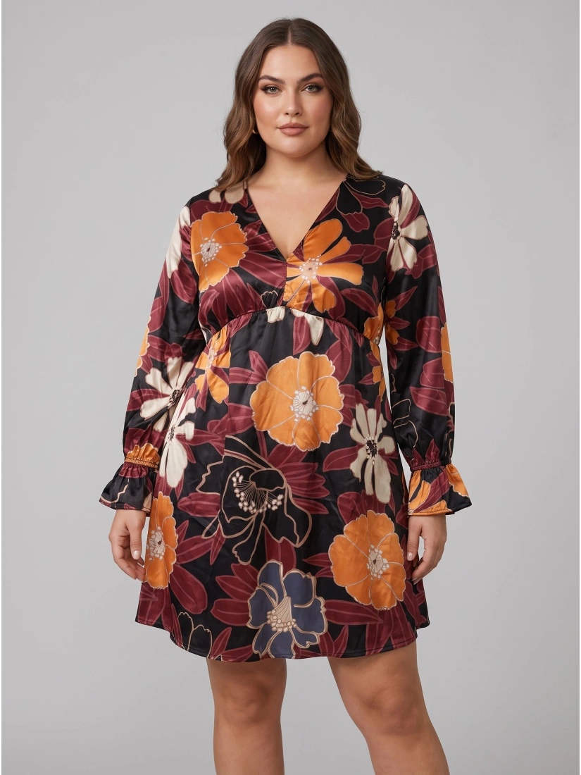 Vila VIBIZ L/S V-NECK Kleita