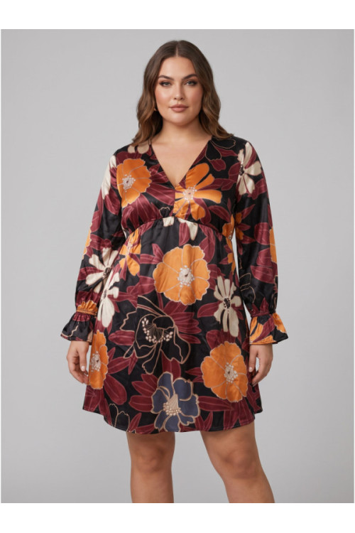 Vila VIBIZ L/S V-NECK Kleita