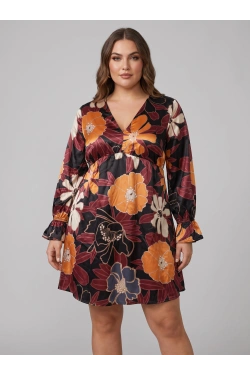 Vila VIBIZ L/S V-NECK Kleita